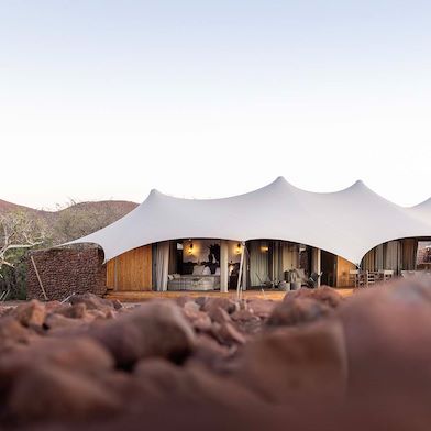 Guest suite at Wilderness Desert Rhino Camp