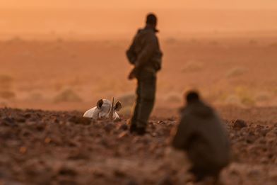 Rhino trekking at Wilderness Desert Rhino Camp